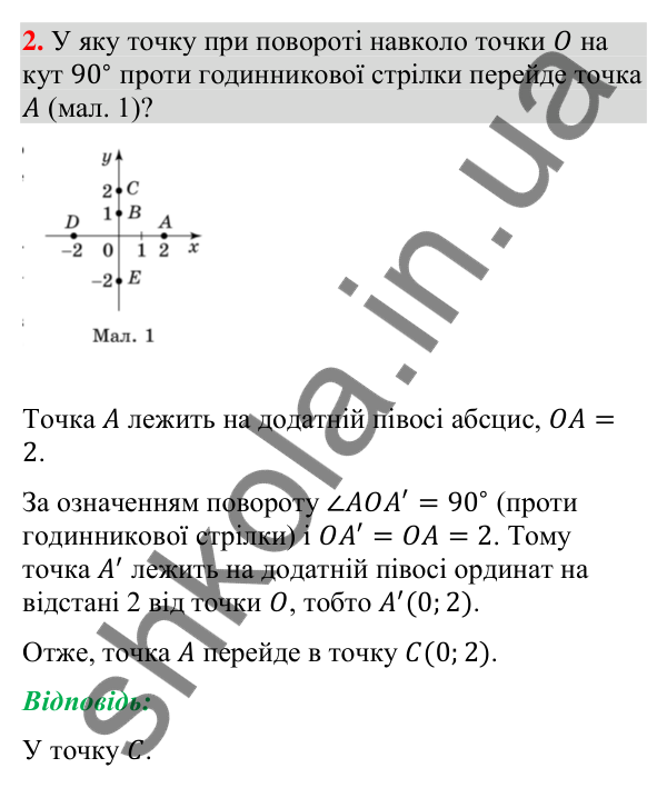 Відповідь до завдання 2 (с. 155) для перевірки знань до § 39-45 з математики для 9 класу (Істер, 2026)