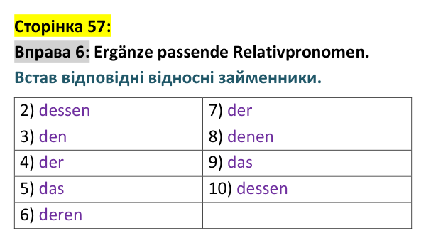 Відповідь до вправи 6 сторінка 57 - ГДЗ Німецька мова 9 клас Сотникова 2026: Lektion 3, Stunde 20 «Worum geht es in diesem...