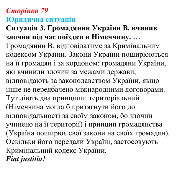 Відповідь до ситуації 3 практикуму 1 (с. 79) з правознавства для 9 класу, Васильків 2026