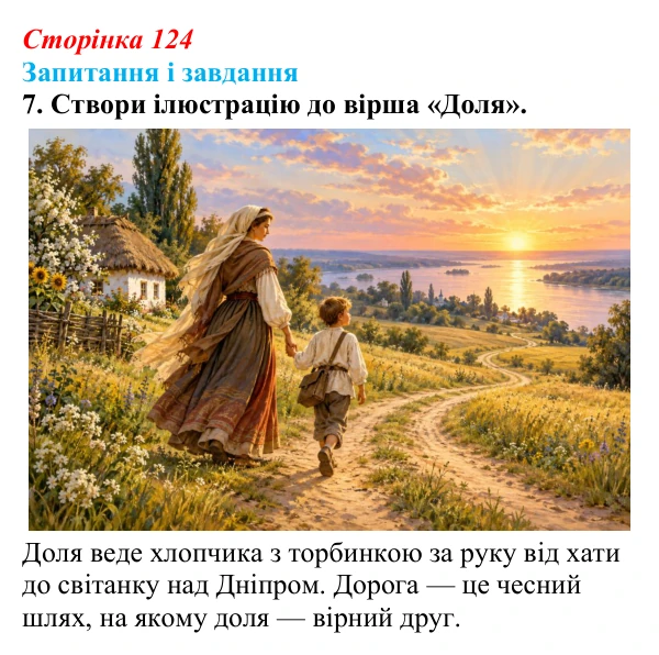 Відповідь до завдання 7 (с. 124) з української літератури для 9 класу, Архипова 2026: Т. Шевченко, «Готово! Парус...
