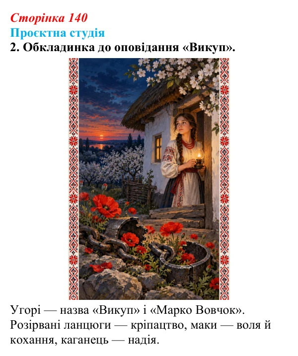Відповідь до завдання 2 «Проєктна студія» (с. 140) з української літератури для 9 класу, Архипова 2026: Марко Вовчок...