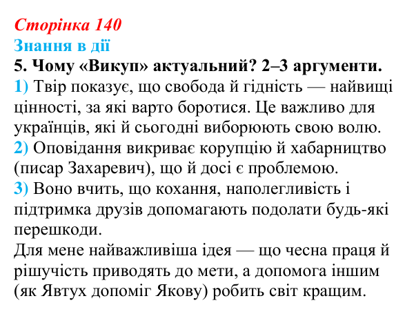 Відповідь до завдання 5 «Знання в дії» (с. 140) з української літератури для 9 класу, Архипова 2026: Марко Вовчок...