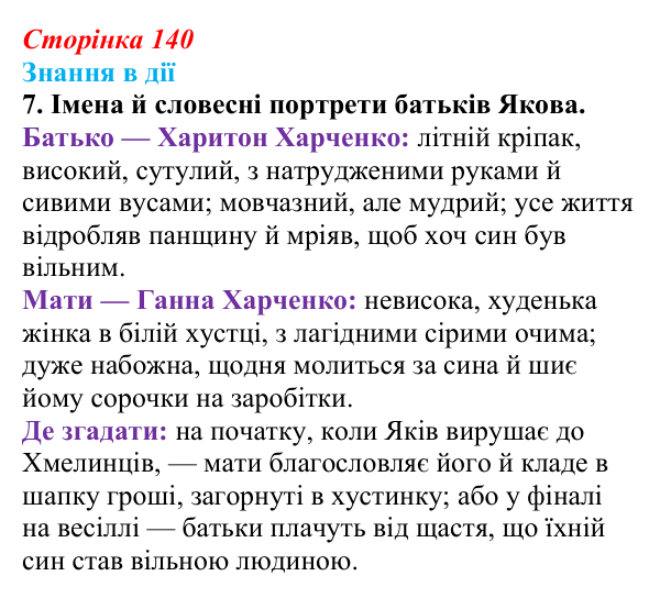 Відповідь до завдання 7 «Знання в дії» (с. 140) з української літератури для 9 класу, Архипова 2026: Марко Вовчок...