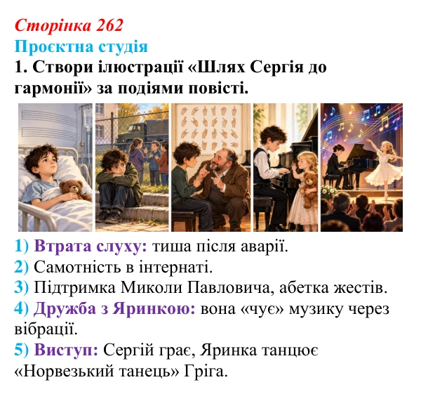 Сторінка 262, проєктна студія, завдання 1 Відповідь до завдання 1 «Проєктна студія» (с. 262) з української літератури для 9 класу, Архипова 2026: А. Бачинський...