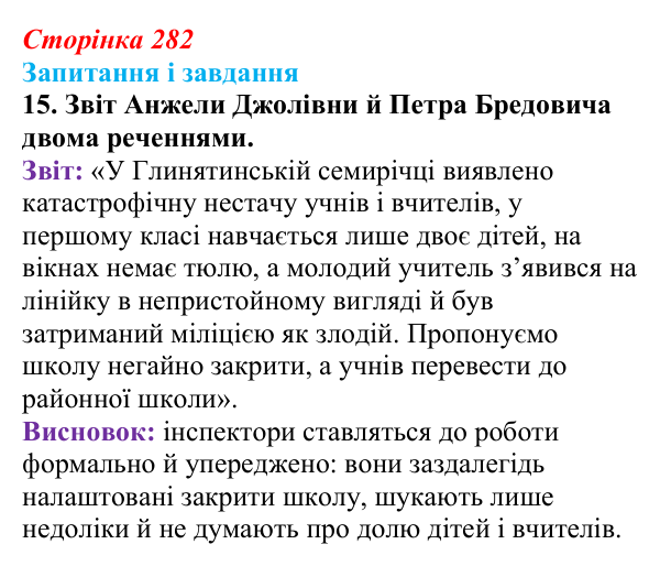 Сторінка 282, завдання 15 Відповідь до завдання 15 (с. 282) з української літератури для 9 класу, Архипова 2026: О. Дерманський, «Стонадцять халеп...
