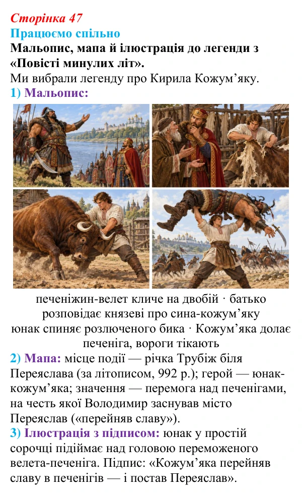 Відповідь до запитання 2 (с. 47) з української літератури для 9 класу, Архипова 2026: «Повість минулих літ»