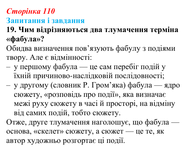 Сторінка 110, завдання 19 Відповідь до завдання 19 (с. 110) з української літератури для 9 класу, Калинич 2026: Іван Багряний, роман «Тигролови»