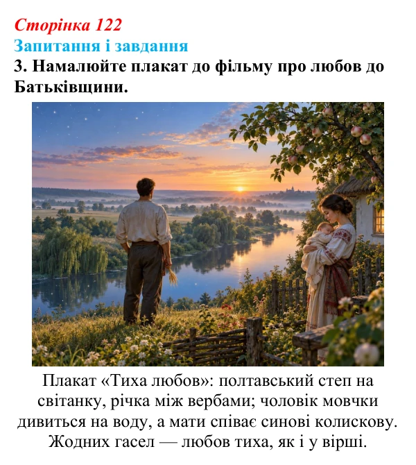 Відповідь до завдання 3 (с. 122) з української літератури для 9 класу, Калинич 2026: Володимир Підпалий, «Тиха елегія»...