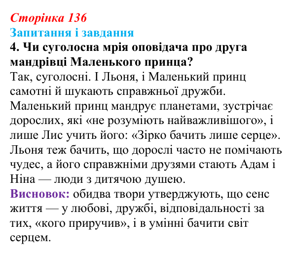 Сторінка 136, завдання 4 Відповідь до завдання 4 (с. 136) з української літератури для 9 класу, Калинич 2026: Віктор Близнець, повість «Звук...