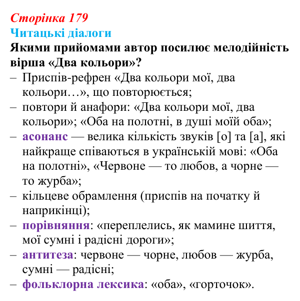 Сторінка 179, запитання 3 Відповідь до запитання 3 (с. 179) з української літератури для 9 класу, Яценко 2026: Д. Павличко, «Ти зрікся мови...