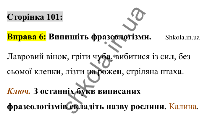 Відповідь до вправи 6 сторінка 101 ГДЗ Українська мова 9 клас Авраменко 2026