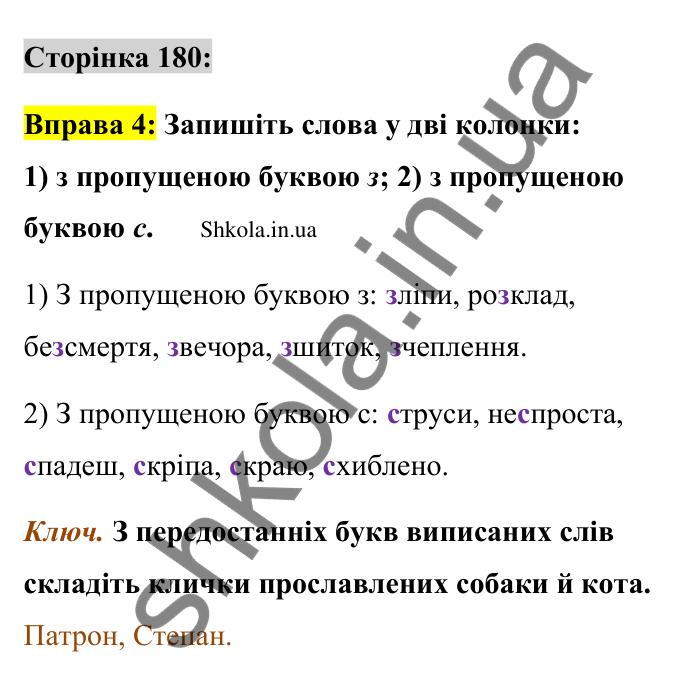 Відповідь до вправи 4 сторінка 180 ГДЗ Українська мова 9 клас Авраменко 2026