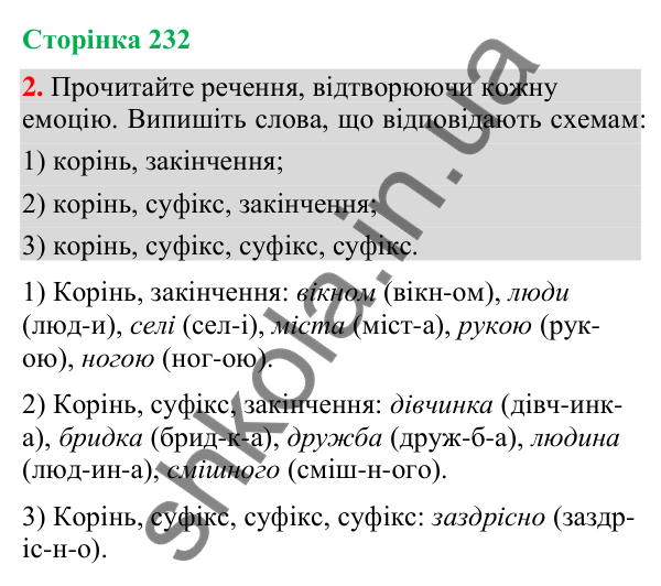 Відповідь до вправи 2 (§ 70, с. 232) з української мови для 9 класу (Голуб, 2026): Емоції і голос