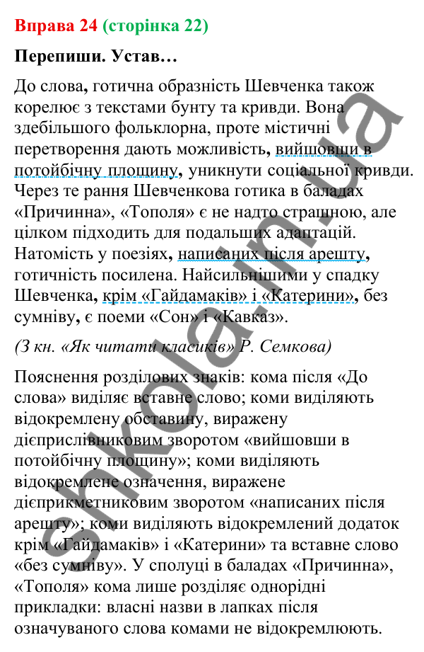 Відповідь до вправи 24 (с. 22) з української мови для 9 класу (Онатій, 2026): Просте ускладнене речення