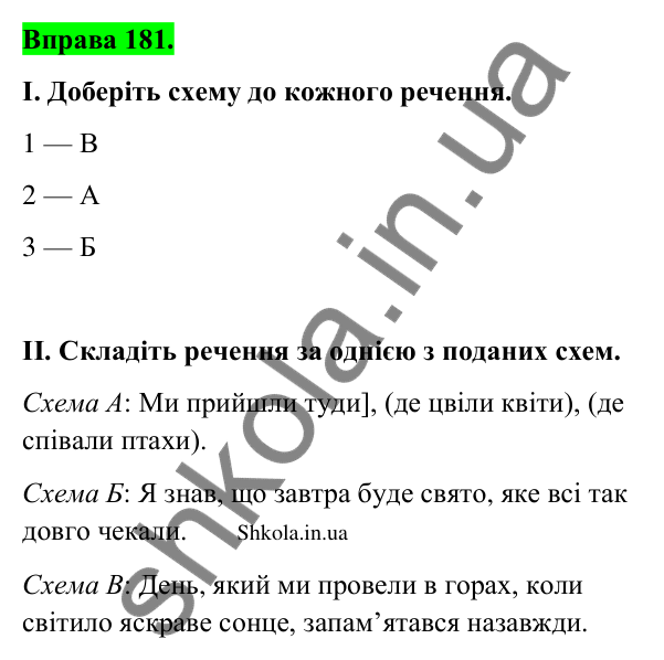 Відповідь до вправи 181 (с. 99) з української мови для 9 класу (Заболотний, 2026): Складнопідрядні речення з кількома підрядними…