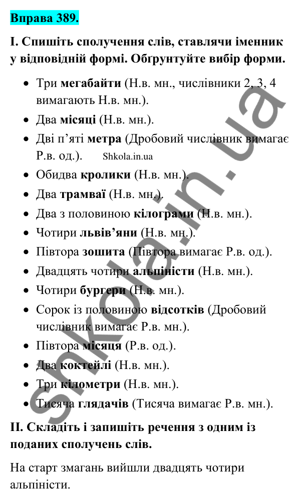 Відповідь до вправи 389 (с. 193) з української мови для 9 класу (Заболотний, 2026): Граматичні помилки з порушенням морфологічних норм