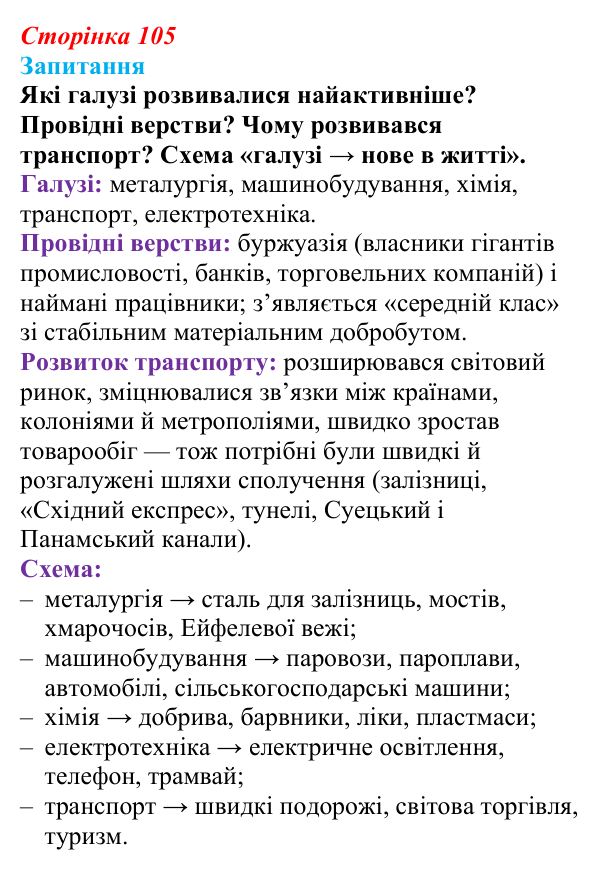 Відповідь до питання 1 на с. 105 (§ 16) зі всесвітньої історії для 9 класу, Ладиченко 2026: Завершення формування...