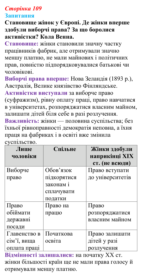 Відповідь до питання 1 на с. 109 (§ 16) зі всесвітньої історії для 9 класу, Ладиченко 2026: Завершення формування...