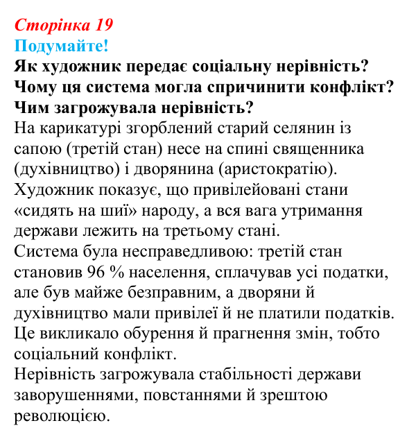 Відповідь до питання 1 на с. 19 (§ 3) зі всесвітньої історії для 9 класу, Ладиченко 2026: Французька революція кінця XVIII...