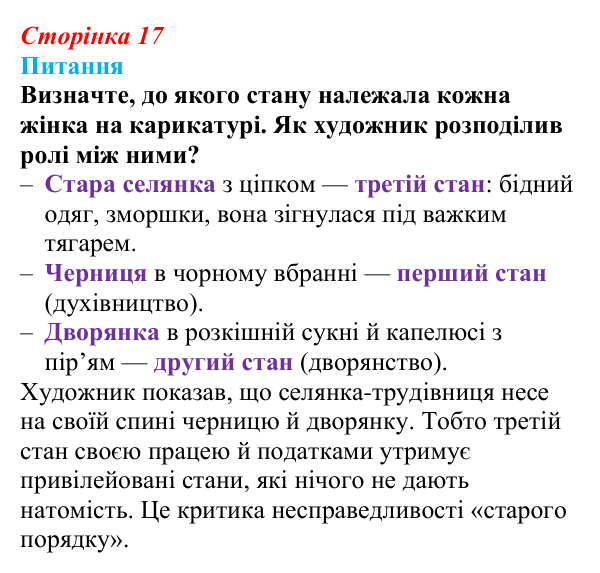 Відповідь до питання 1 на с. 17 (§ 1) зі всесвітньої історії для 9 класу, Полянський 2026: Французька революція наприкінці...