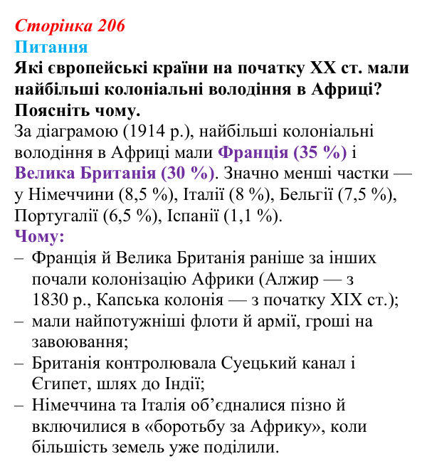 Відповідь до питання 1 на с. 206 (§ 22) зі всесвітньої історії для 9 класу, Полянський 2026: Міжнародні відносини...