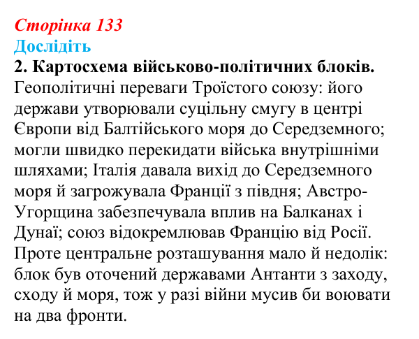 Відповідь до завдання «Дослідіть» 2 § 18 (с. 133) зі всесвітньої історії для 9 класу, Пометун 2026: Міжнародні відносини...