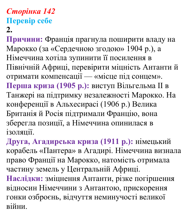 Відповідь до завдання 2 § 19 (с. 142) зі всесвітньої історії для 9 класу, Пометун 2026: Як починалася боротьба за переділ...