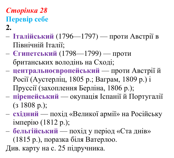 Відповідь до завдання 2 § 2–3 (с. 28) зі всесвітньої історії для 9 класу, Пометун 2026: Консульство та імперія у Франції...