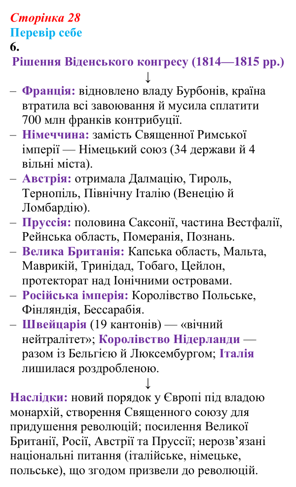 Відповідь до завдання 6 § 2–3 (с. 28) зі всесвітньої історії для 9 класу, Пометун 2026: Консульство та імперія у Франції...