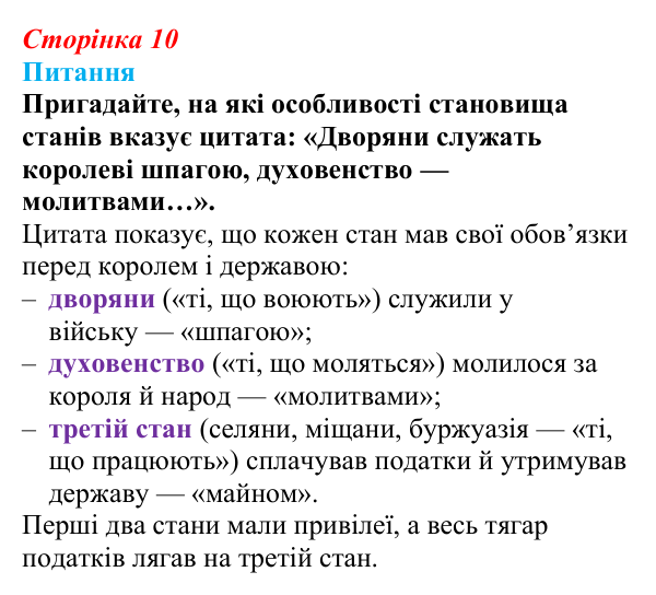 Відповідь до питання 2 на с. 10 (§ 2) зі всесвітньої історії для 9 класу, Щупак 2026: Початок Французької революції