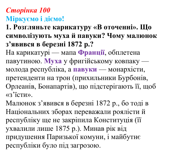 Відповідь до завдання 1 § 12 (с. 100) зі всесвітньої історії для 9 класу, Васильків 2026: Франція