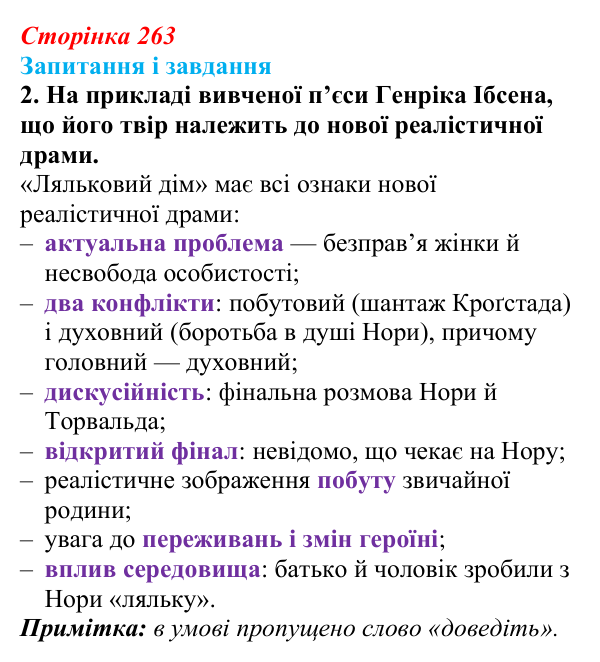 Відповідь до завдання 2 твору за вибором (с. 263) із зарубіжної літератури для 9 класу, Міляновська 2026: М. Метерлінк...