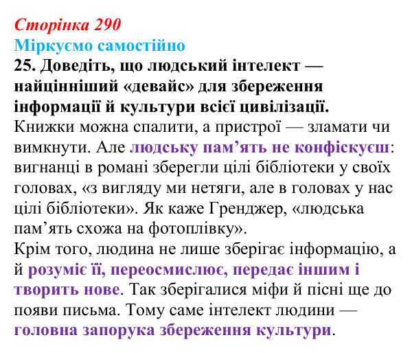 Відповідь до завдання 25 (с. 290) із зарубіжної літератури для 9 класу, Міляновська 2026: Р. Бредбері, роман «451°...