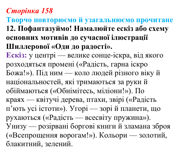 Сторінка 158, завдання 12 (2) Відповідь до завдання 12 (с. 158) із зарубіжної літератури для 9 класу, Волощук 2026: Творчо повторюємо й узагальнюємо...
