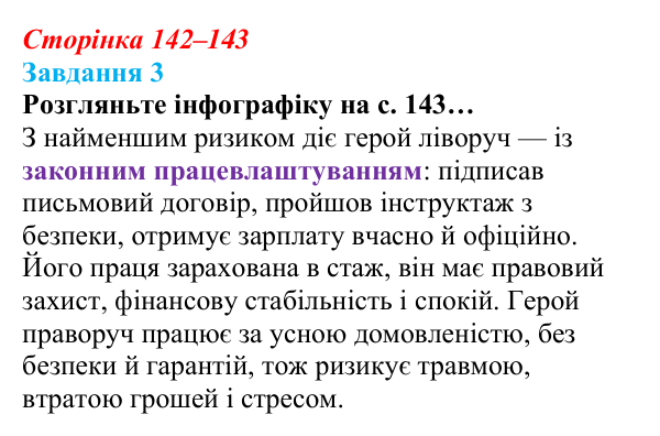 Відповідь до завдання 3 (с. 142–143) зі здоров’я, безпеки та добробуту для 9 класу, Гущина 2026: Самовизначення й вибір...