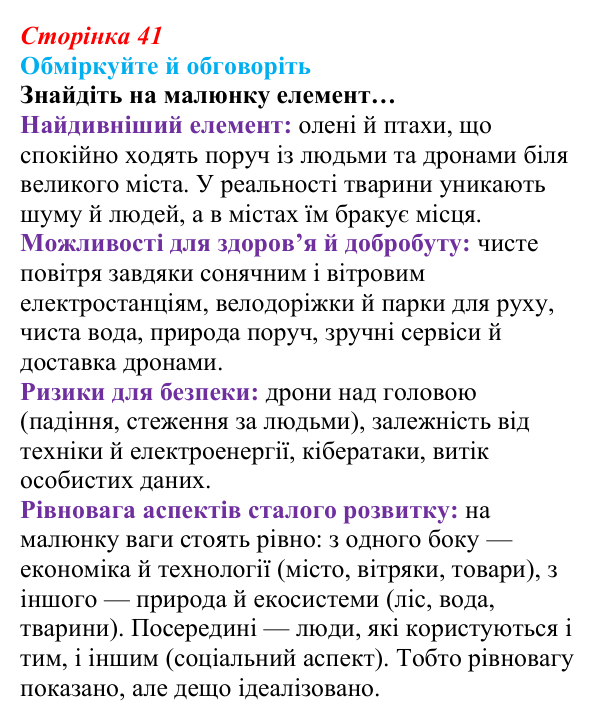 Сторінка 41, запитання Відповідь до запитань для обговорення (с. 41) зі здоров’я, безпеки та добробуту для 9 класу, Гущина 2026: Будуємо майбутнє...