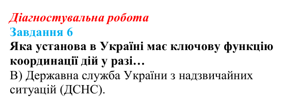 Відповідь до завдання 6 діагностувальної роботи зі здоров’я, безпеки та добробуту для 9 класу, Поліщук 2026