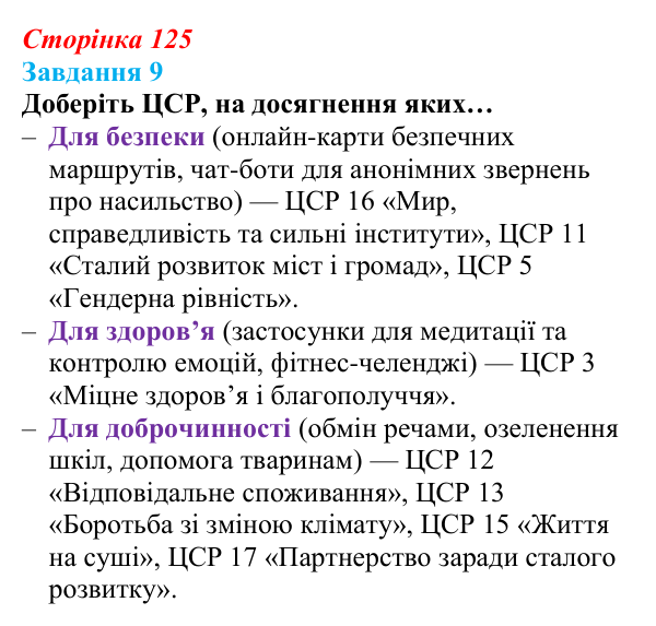 Відповідь до завдання 9 (с. 125) зі здоров’я, безпеки та добробуту для 9 класу, Василенко 2026: Людина серед людей