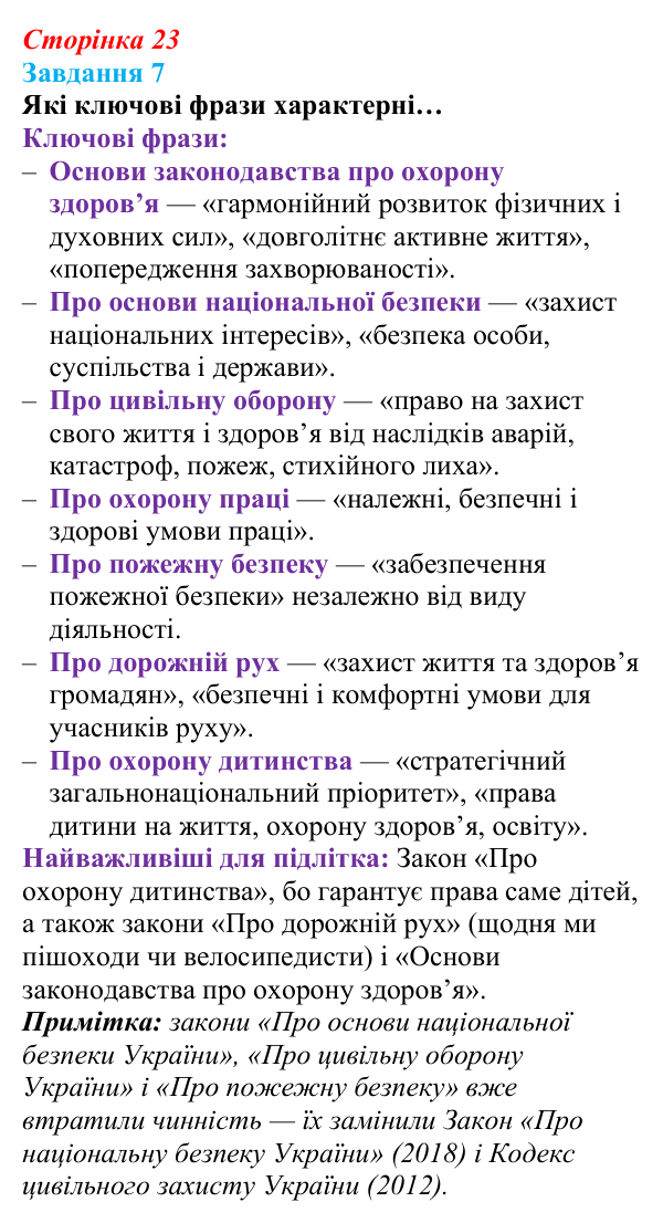 Відповідь до завдання 7 (с. 23) зі здоров’я, безпеки та добробуту для 9 класу, Василенко 2026: Сталий розвиток і глобальні...