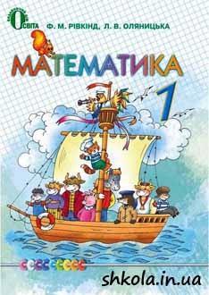 Математика Рівкінд 1 клас - обкладинка